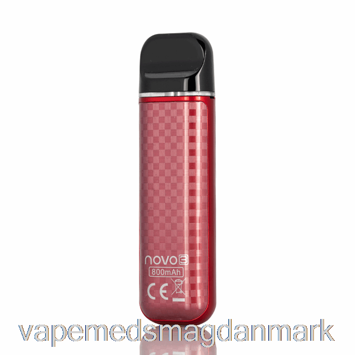 Vape Med Smag Smok Novo 3 25w Pod System Rød Kulfiber